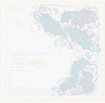 romantic flower abstract background invitation card