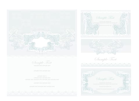 wedding reception card set