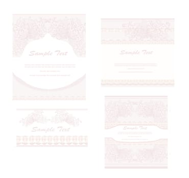 wedding reception card set