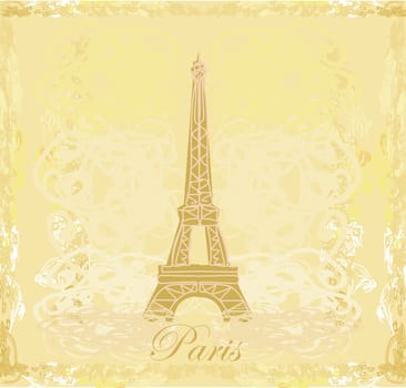 vintage retro Eiffel card