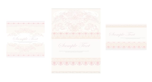 wedding reception card set