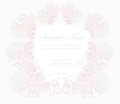 wedding invitation floral frame