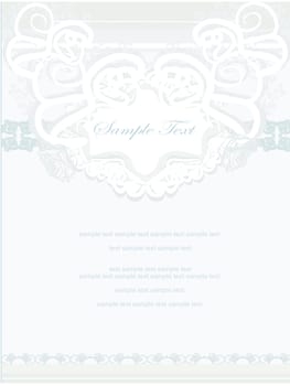 abstract floral frame invitation card