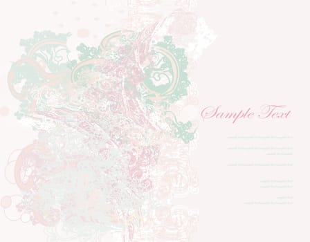 romantic flower abstract background invitation card