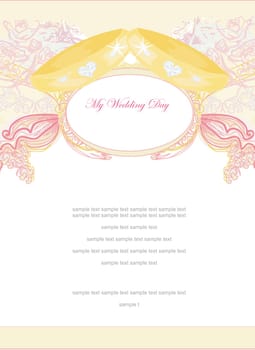 wedding Invitation card with rings