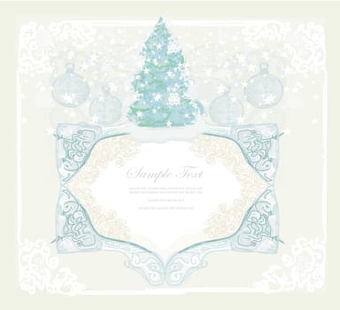 Abstract christmas tree card