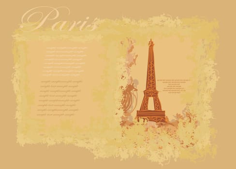 vintage retro Eiffel card