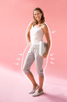 Woman Weight Loss And Slim Concept. Lose Fat