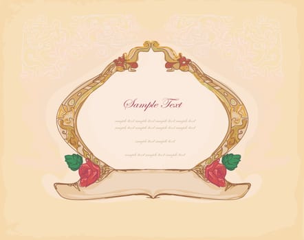 vintage floral frame