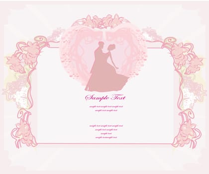 Ballroom couple dancers - invitation