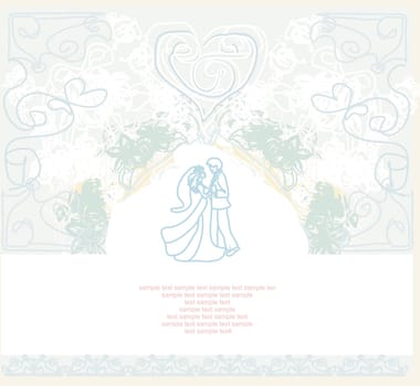 Ballroom wedding couple dancers - invitation