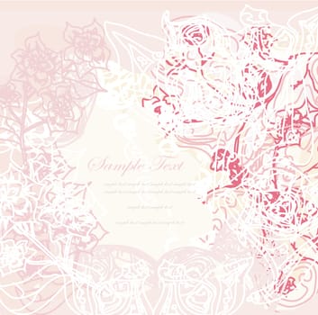 abstract floral invitation card