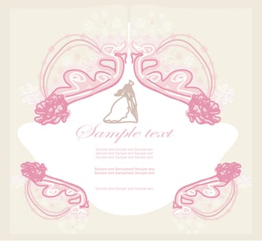 Ballroom wedding couple dancers - invitation