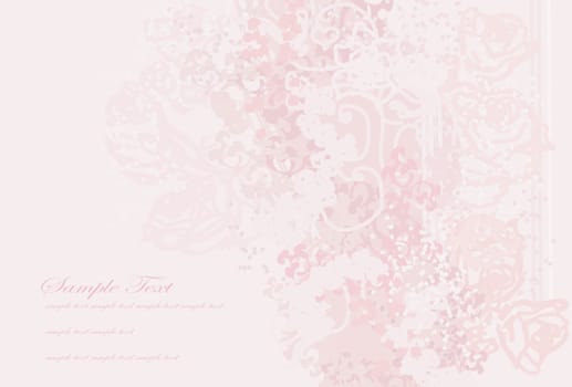 abstract floral invitation card