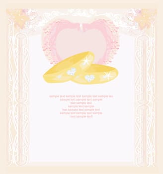 wedding Invitation card with rings
