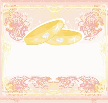 wedding Invitation card with rings
