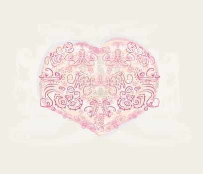 abstract romantic background with hearts