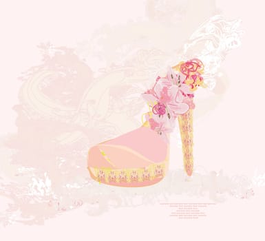 abstract shoes vintage poster
