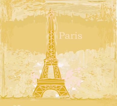 vintage retro Eiffel card