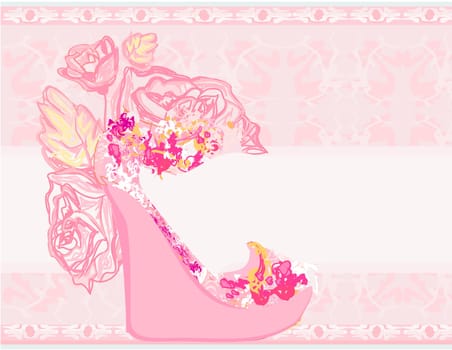 abstract shoes vintage poster
