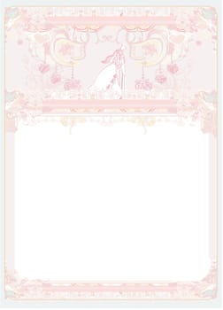 elegant wedding invitation with wedding couple