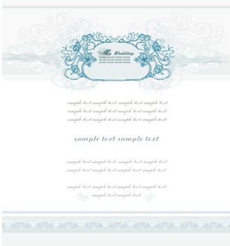 abstract floral invitation card