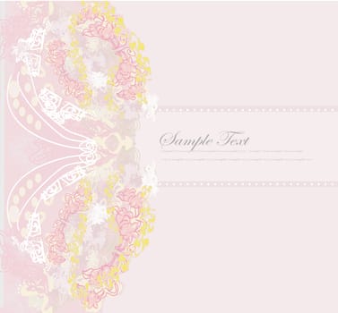 romantic flower invitation card