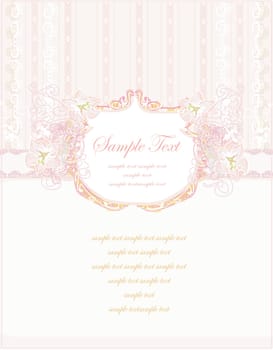 romantic flower invitation card