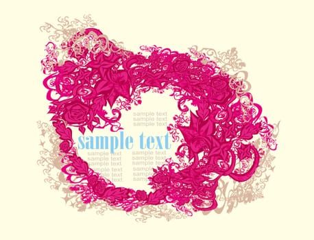 romantic flower invitation card