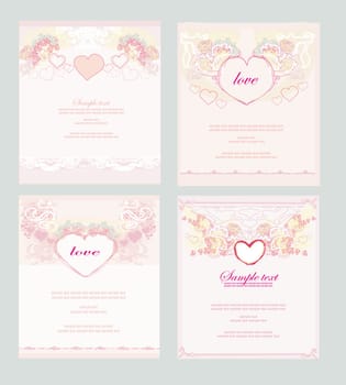 Valentine's Day Greeting card set