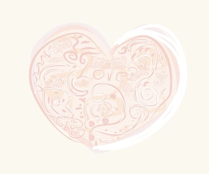 abstract romantic background with heart