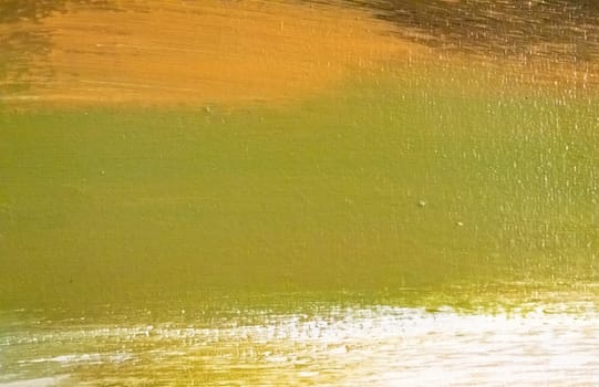 Detail of art. Brown, green and white abstract oil painted background. Oil paint texture. Abstract art background. Oil painting on canvas. Fragment of a work of art. Oil paint stains. Modern Art