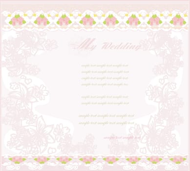 elegant floral invitation card