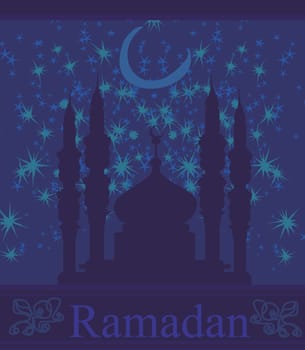 artistic pattern background with mosque