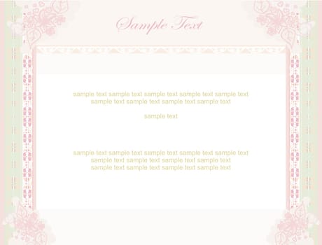 elegant floral invitation card