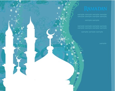 artistic pattern background with mosque