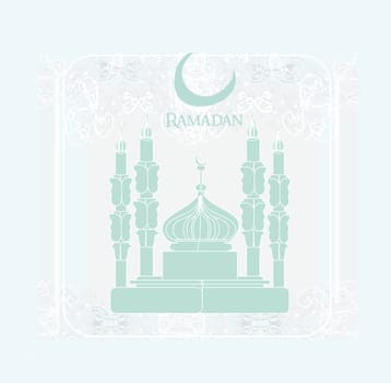 artistic pattern background with mosque