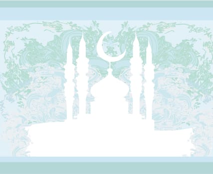 artistic pattern background with mosque