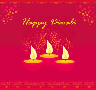 abstract diwali celebration background, vector illustration