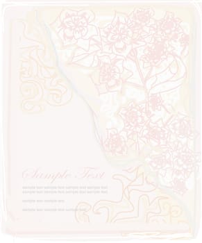 floral invitation card