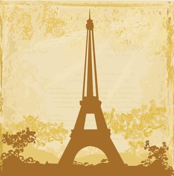 Eiffel tower artistic background. Vector illustration.
