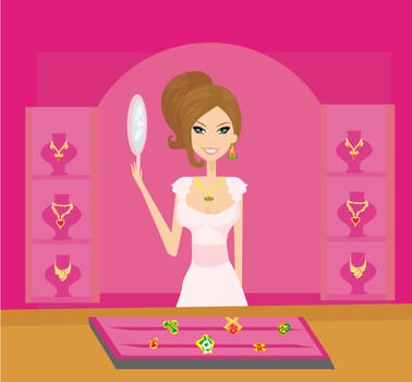 Girl and jewellerys
