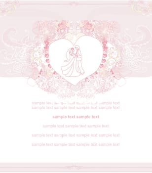 wedding dancing couple invitation card