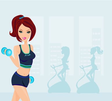 fitness woman exercising in gym