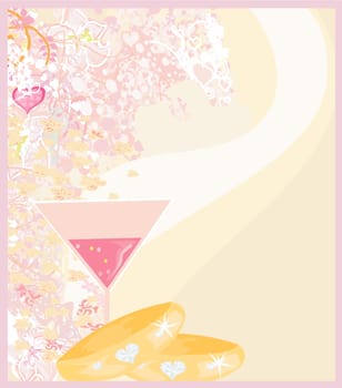 wedding Invitation card with rings