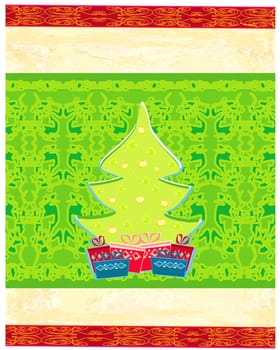 Abstract christmas tree card