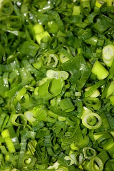 Chopped scallions green onion catering macro background modern high quality prints