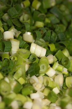 Chopped scallions green onion catering macro background modern high quality prints