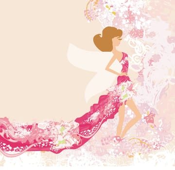 Abstract Beautiful floral Woman