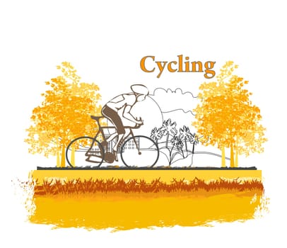Cycling Grunge Poster Template vector